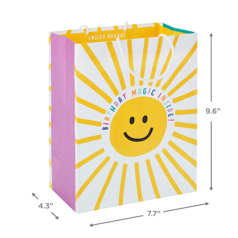 Hallmark 9.6" Sunshine Smiles On White Medium Gift Bag