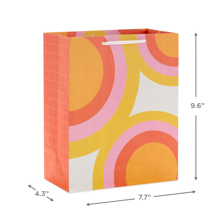 Hallmark 9.6" Warm Concentric Circles Medium Gift Bag