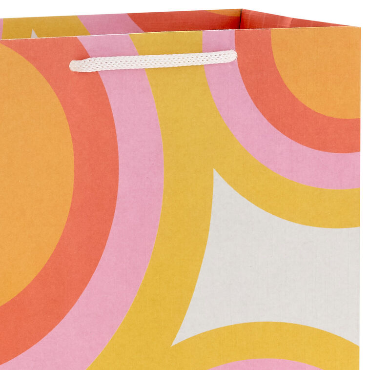 Hallmark 9.6" Warm Concentric Circles Medium Gift Bag