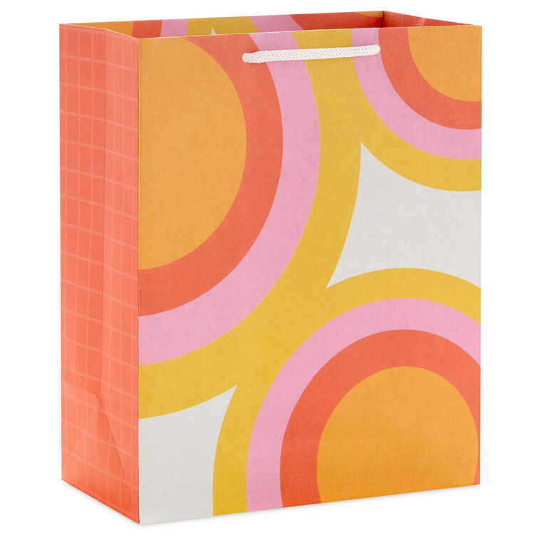 hallmark 9.6" Warm Concentric Circles Medium Gift Bag