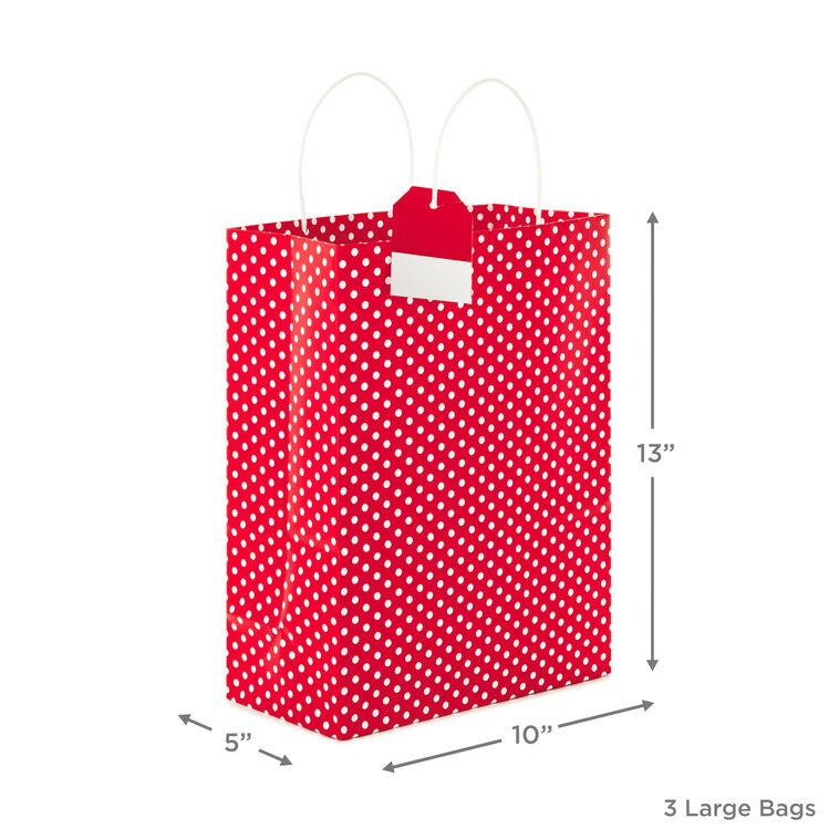 Hallmark 9.7" And 13" Assorted Colorful 7-Pack Gift Bags With Tags