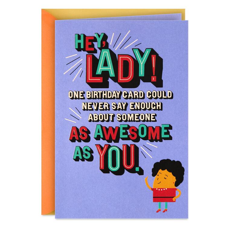 hallmark A Bad-Ass Smart-Ass Kick Ass Lady Birthday Card With Mini Cards for Her
