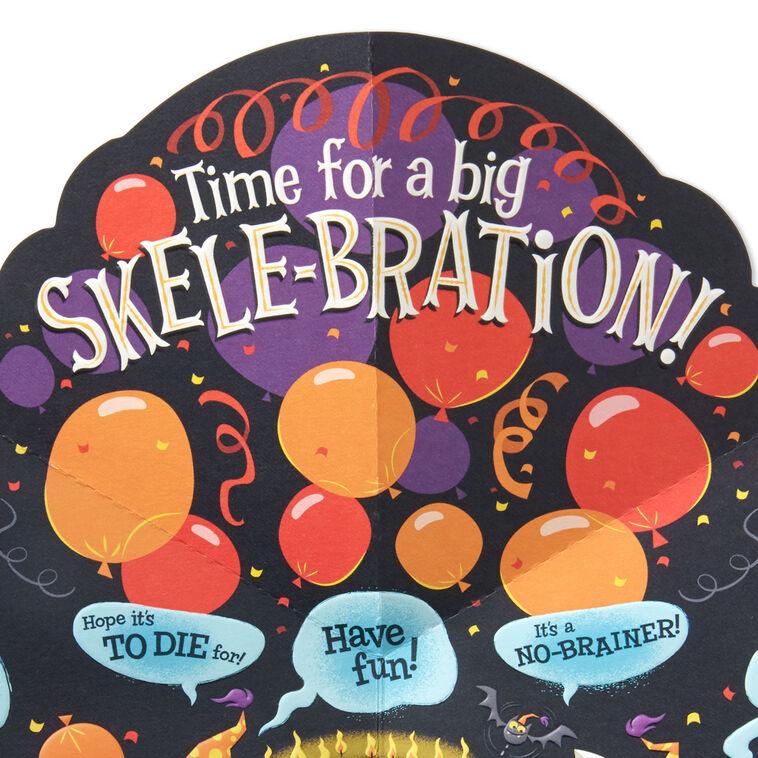 Hallmark A Big Skele-Bration Pop-Up Halloween Birthday Card
