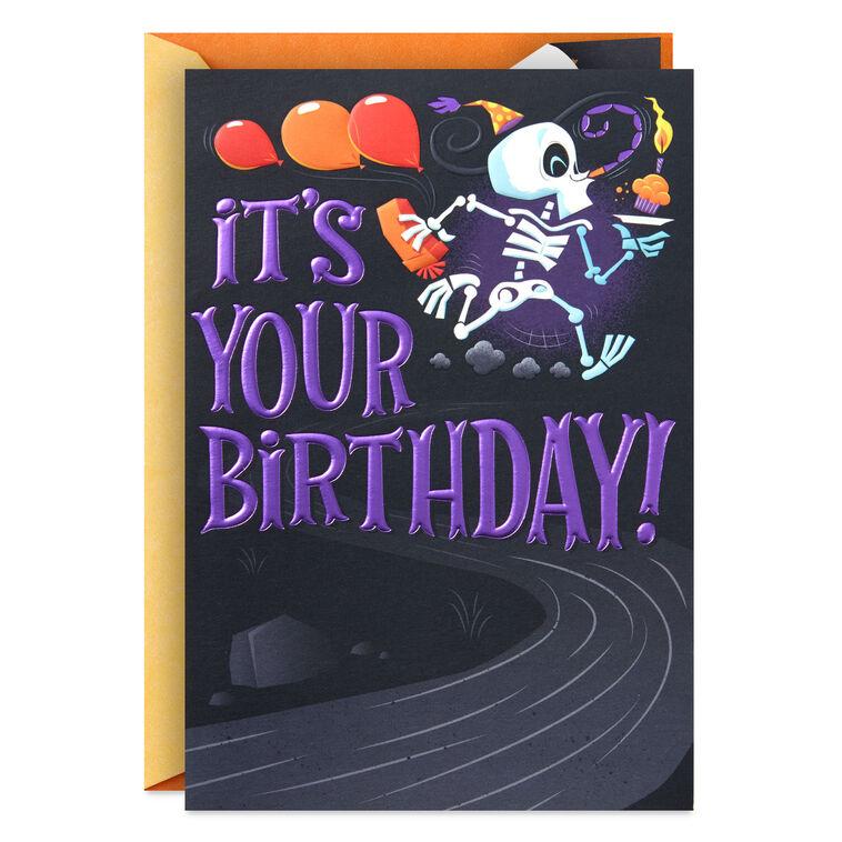 hallmark A Big Skele-Bration Pop-Up Halloween Birthday Card