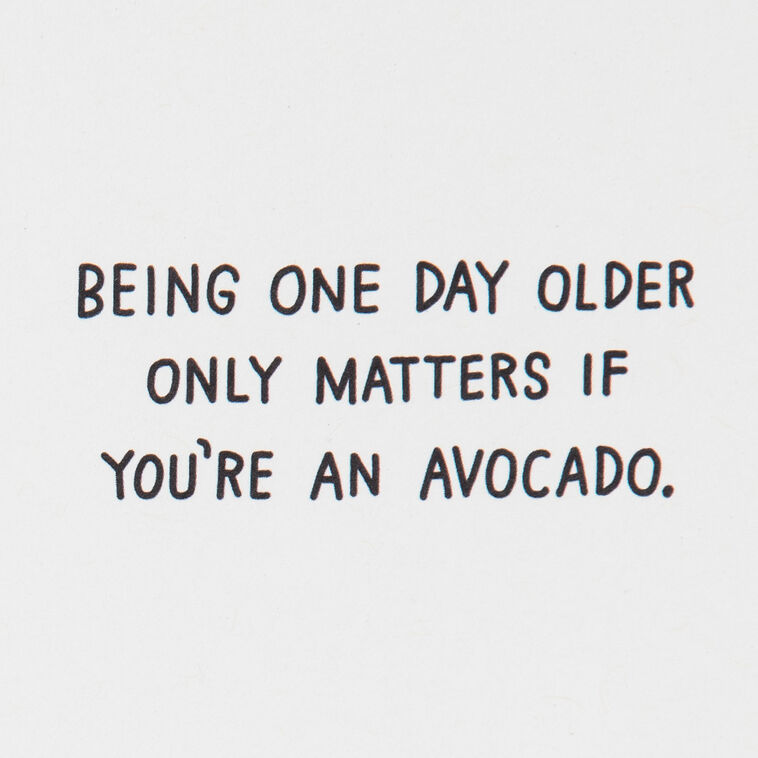 Hallmark A Brief Guide To Avocados Funny Birthday Card