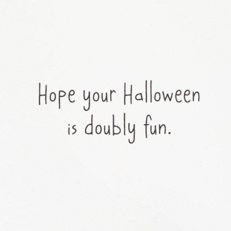 Hallmark A Bubbly And Doubly Fun Holiday Funny Halloween Card