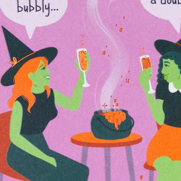Hallmark A Bubbly And Doubly Fun Holiday Funny Halloween Card