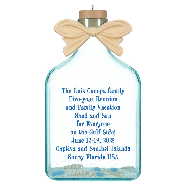 hallmark A Day at the Beach Personalized Ornament Custom Text