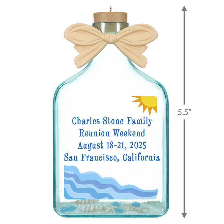 Hallmark A Day At The Beach Sun & Waves Personalized Ornament Custom Text