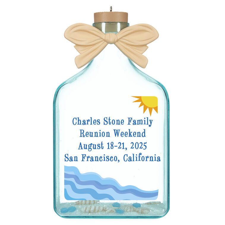 hallmark A Day at the Beach Sun & Waves Personalized Ornament Custom Text