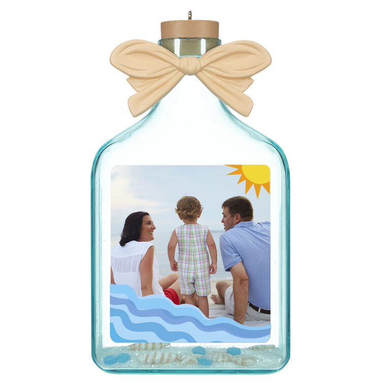 hallmark A Day at the Beach Sun & Waves Personalized Ornament Custom Photo