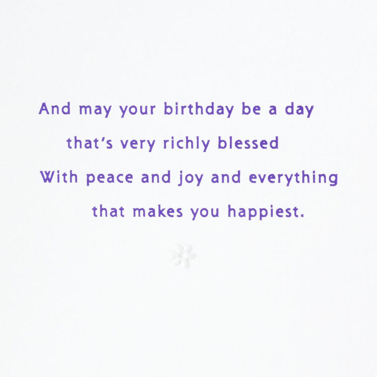 Hallmark A Day Blessed With Peace Joy And Happiness Birthday Card