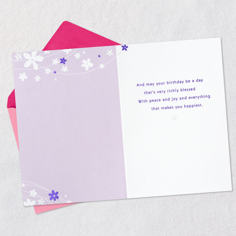 Hallmark A Day Blessed With Peace Joy And Happiness Birthday Card