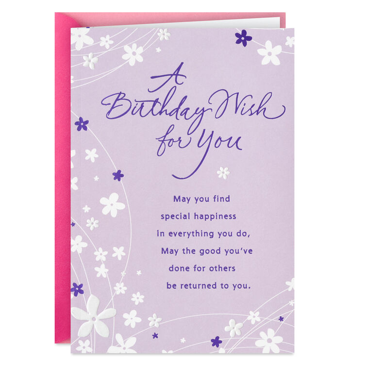 hallmark A Day Blessed With Peace Joy and Happiness Birthday Card