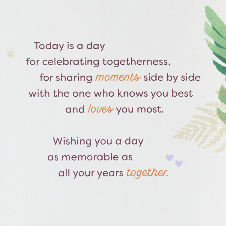 Hallmark A Day For Celebrating Anniversary Card For Parents