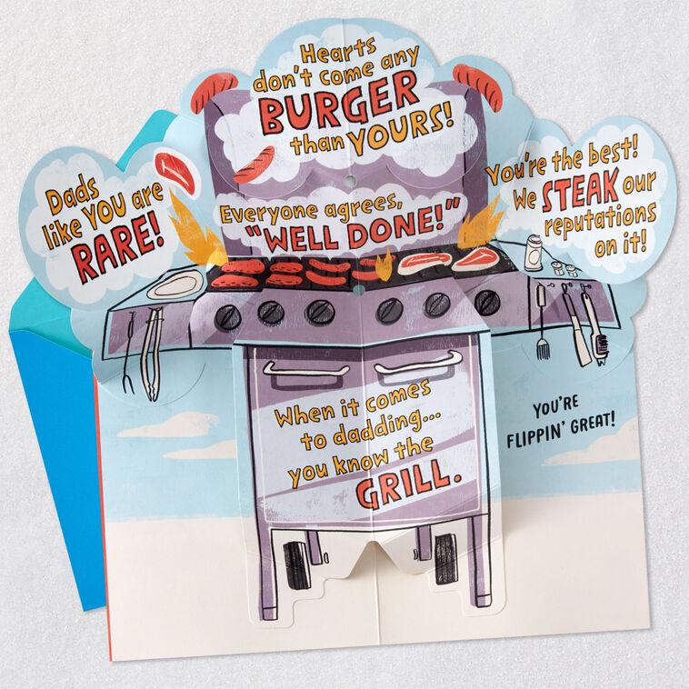 Hallmark A Day Of Thrills Chills And Grills Pop-Up Birthday Card For Dad