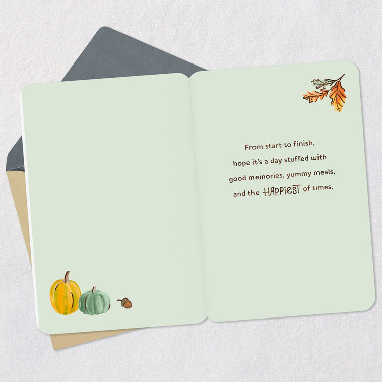 Hallmark A Day Stuffed With Happy Times Thanksgiving Card