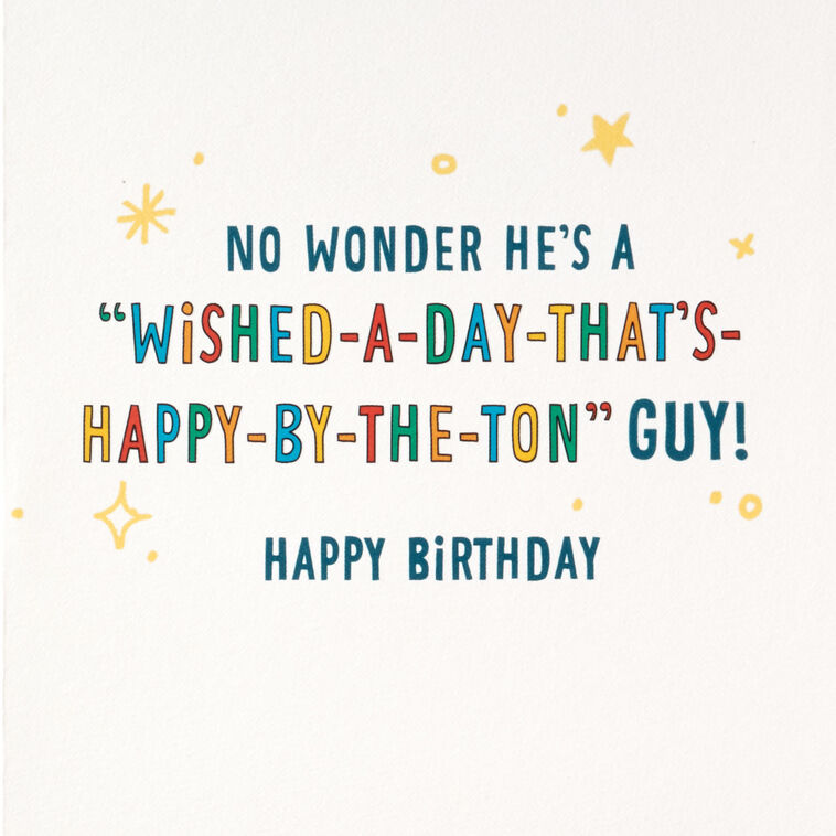 Hallmark A Day That's Happy By The Ton Birthday Card For Godfather