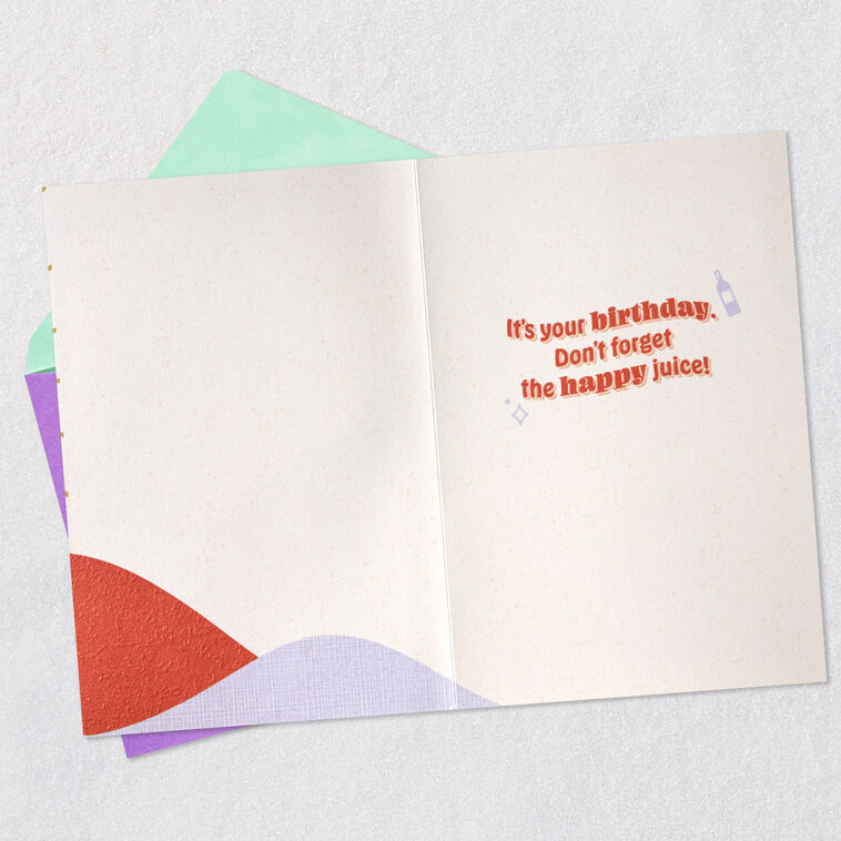 Hallmark A Day Without Wine Funny Birthday Card With Coaster