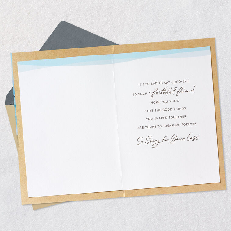 Hallmark A Faithful Friend To Treasure Sympathy Card For Loss Of Dog