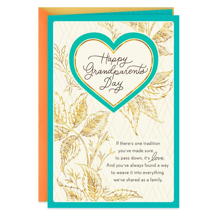 hallmark A Family Tradition of Love Grandparents Day Card