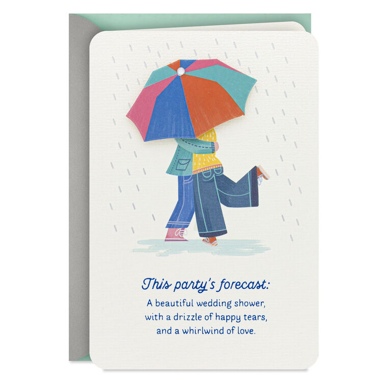 hallmark A Forecast of Happy Tears and Love Wedding Shower Card
