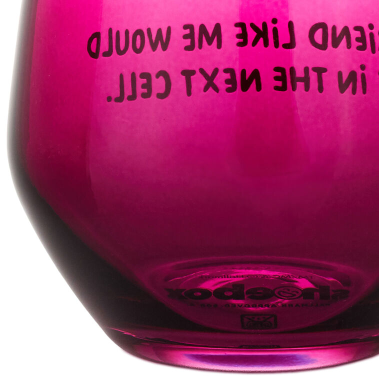 Hallmark A Friend Like Me Funny Stemless Wine Glass 15.5 Oz