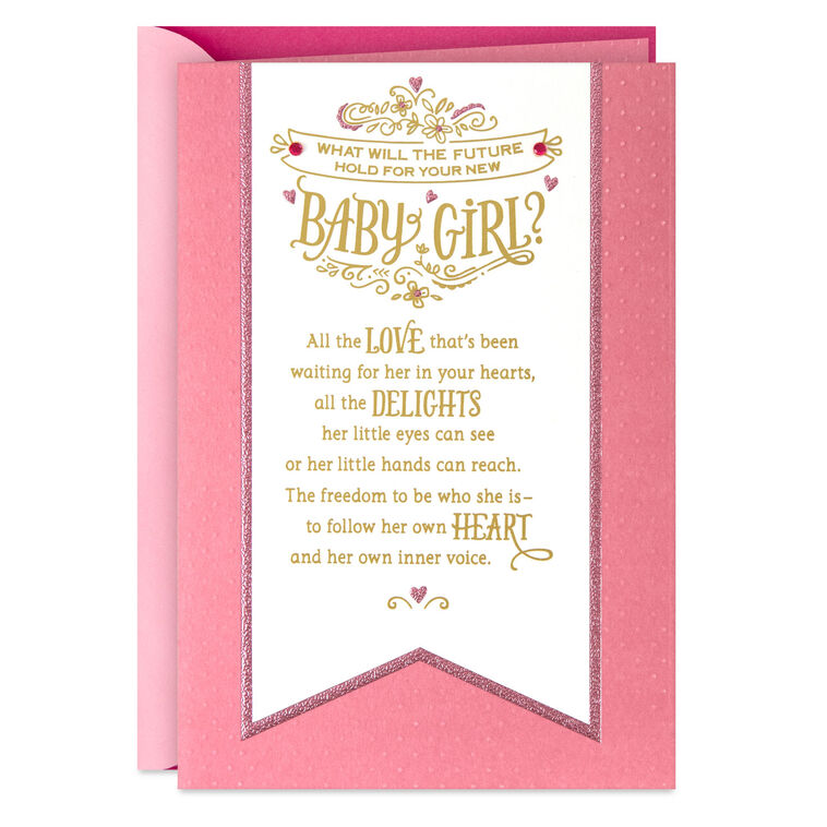 hallmark A Future Filled With Love New Baby Girl Card