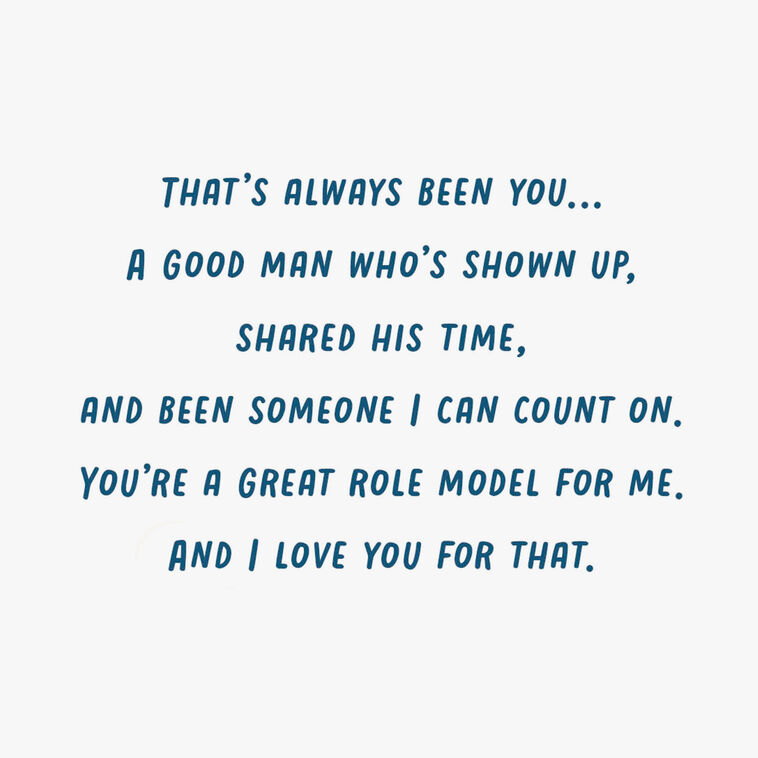 Hallmark A Good Man And Great Role Model Birthday Card For Bonus Dad