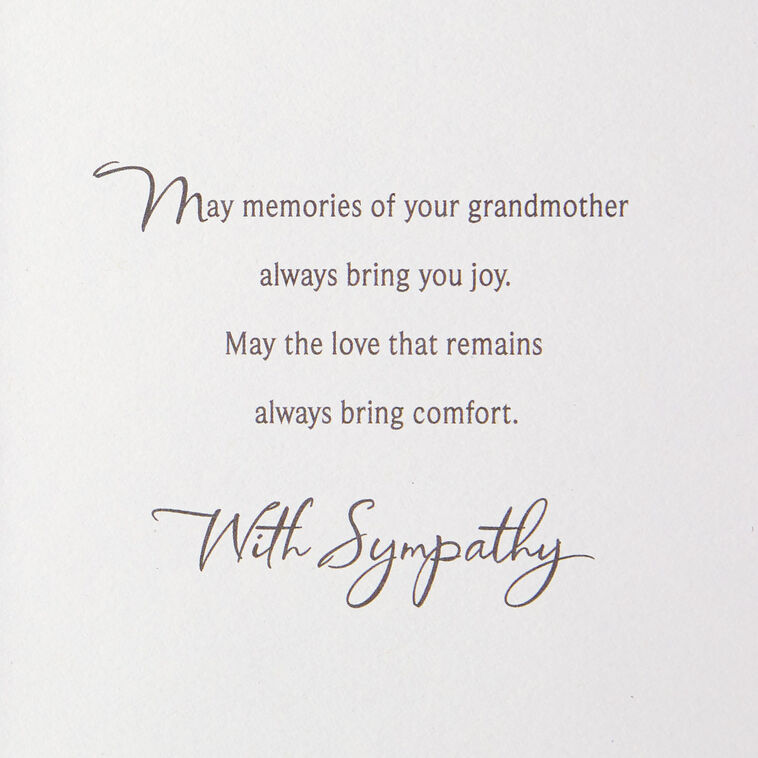Hallmark A Grandmother's Love Never Leaves Sympathy Card