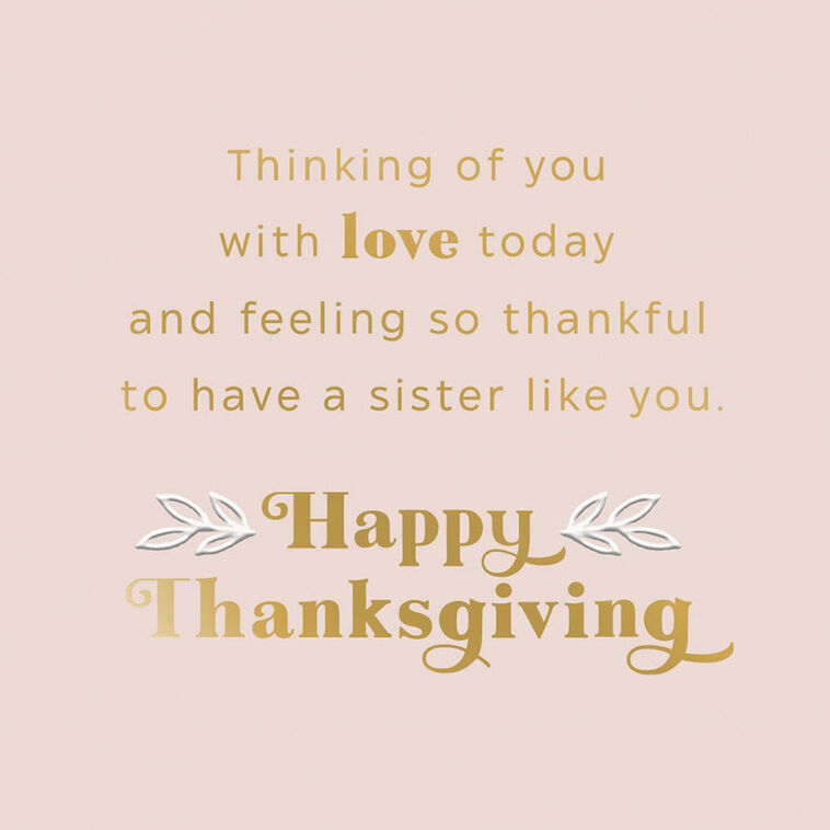 Hallmark A Grateful Heart Thanksgiving Card For Sister