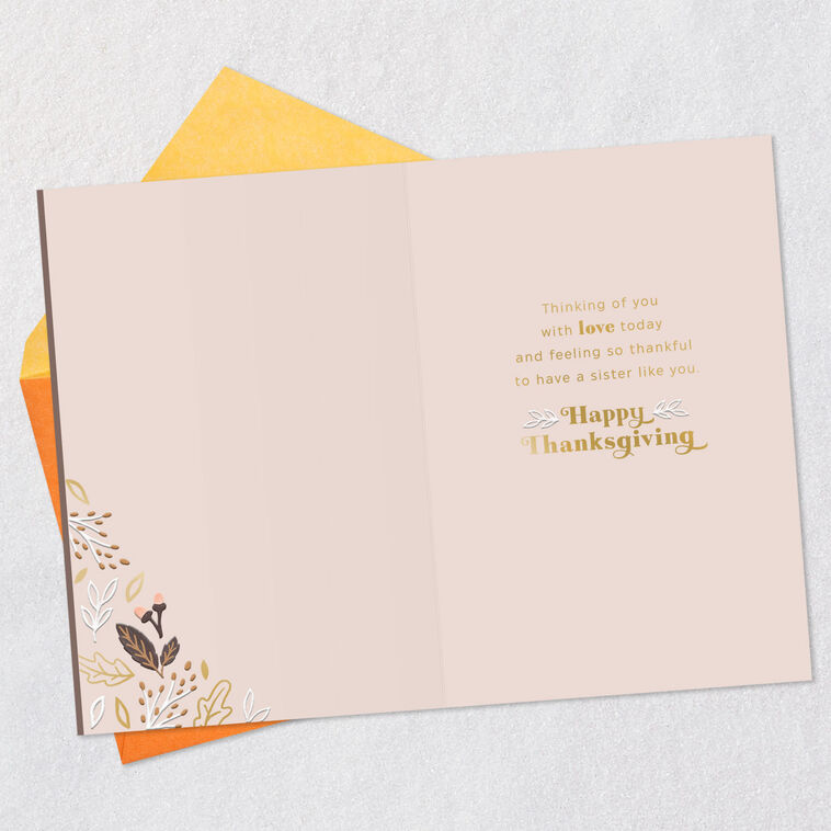 Hallmark A Grateful Heart Thanksgiving Card For Sister