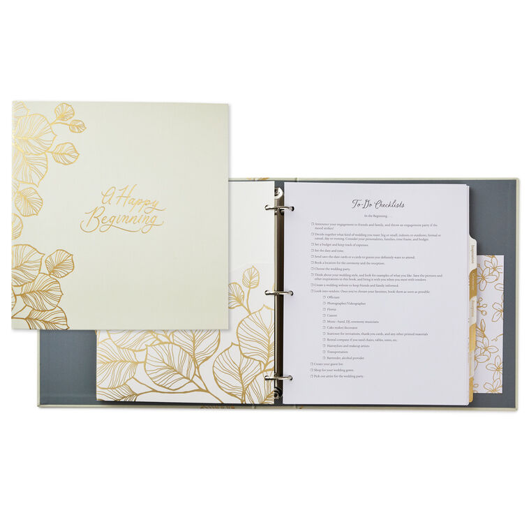 Hallmark A Happy Beginning Wedding Planner 3-Ring Binder