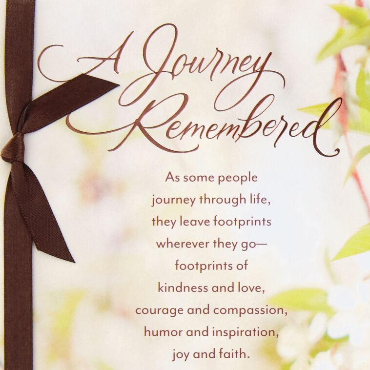 Hallmark A Journey Remembered Religious Sympathy Card