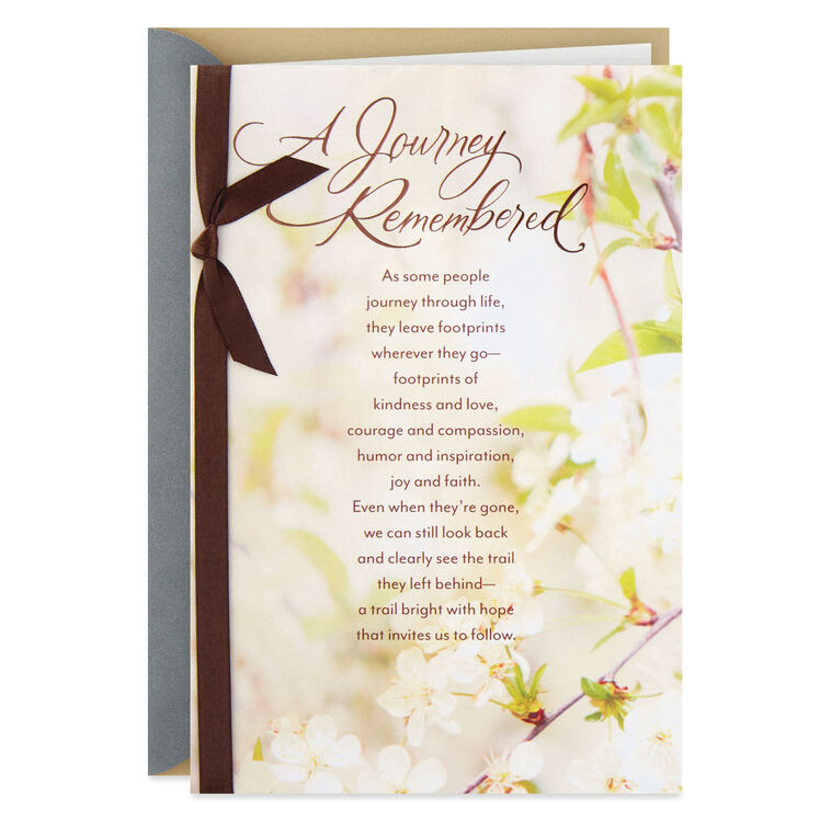 hallmark A Journey Remembered Religious Sympathy Card