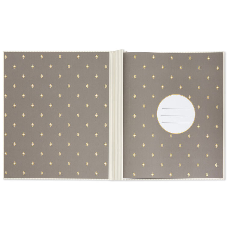 Hallmark A Life Remembered Taupe Striped Refillable Photo Album