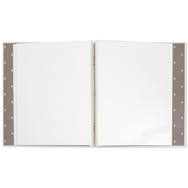 Hallmark A Life Remembered Taupe Striped Refillable Photo Album