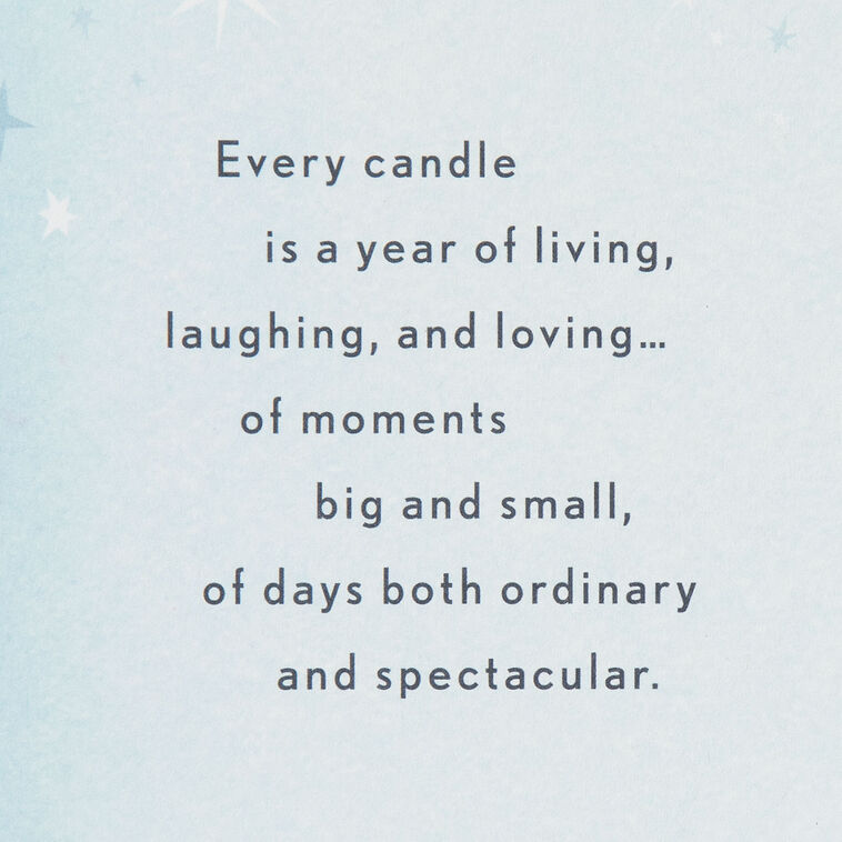 Hallmark A Life Well-Lived Candles 75th Birthday Card