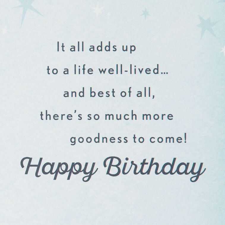 Hallmark A Life Well-Lived Candles 75th Birthday Card