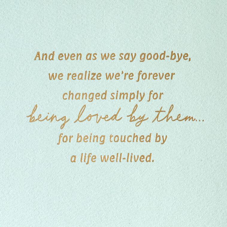 Hallmark A Life Well-Lived Sympathy Card For Loss Of Relative