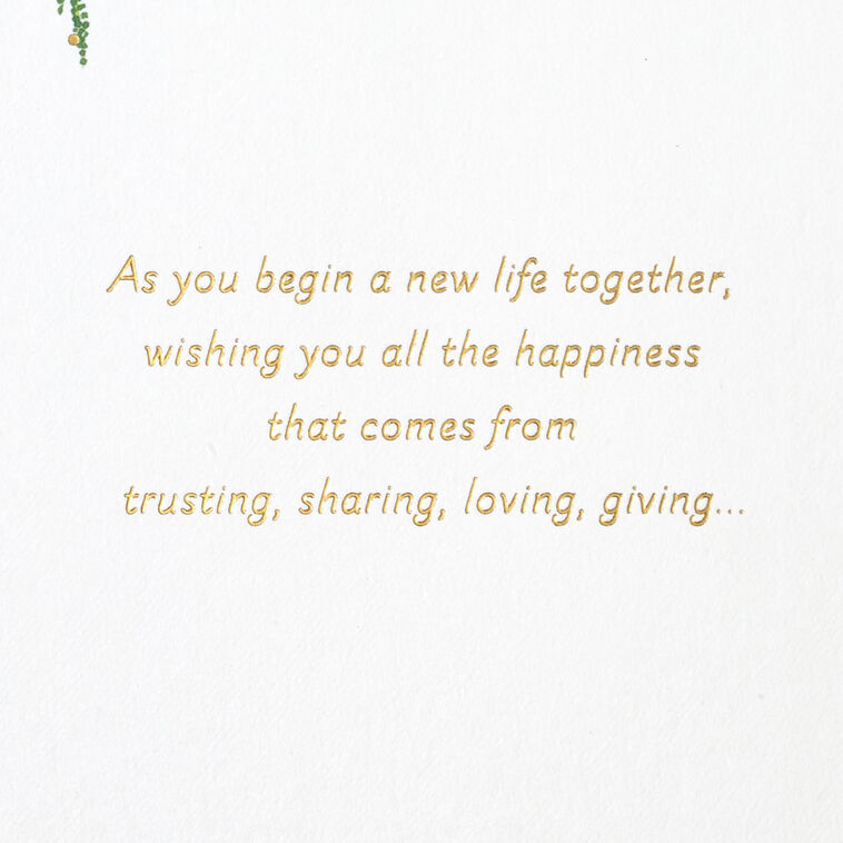 Hallmark A Lifetime Of Dreams Come True Wedding Card