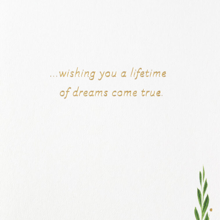 Hallmark A Lifetime Of Dreams Come True Wedding Card