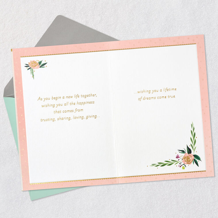 Hallmark A Lifetime Of Dreams Come True Wedding Card