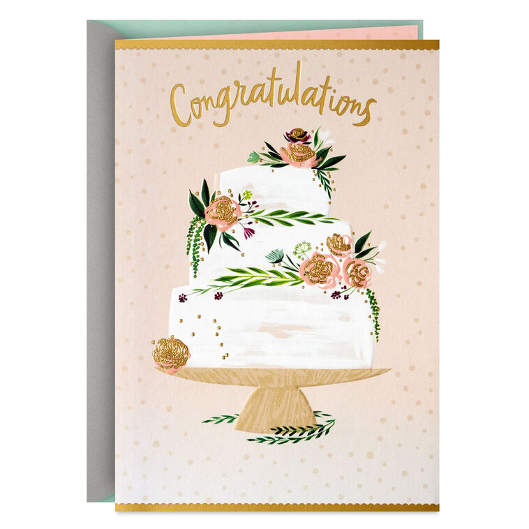 hallmark A Lifetime of Dreams Come True Wedding Card