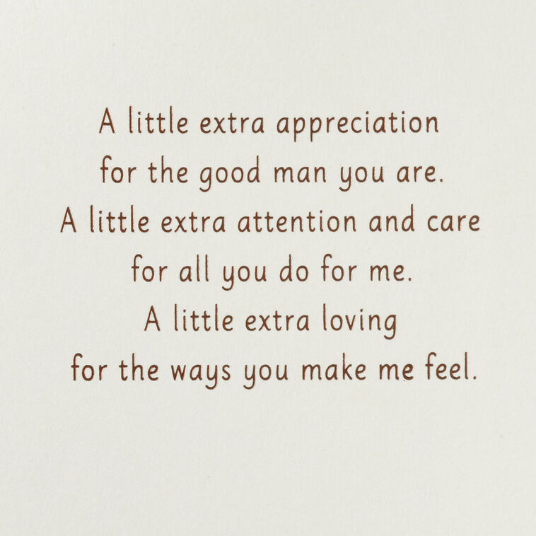 Hallmark A Little Extra For The Man I Love Romantic Birthday Card For Him