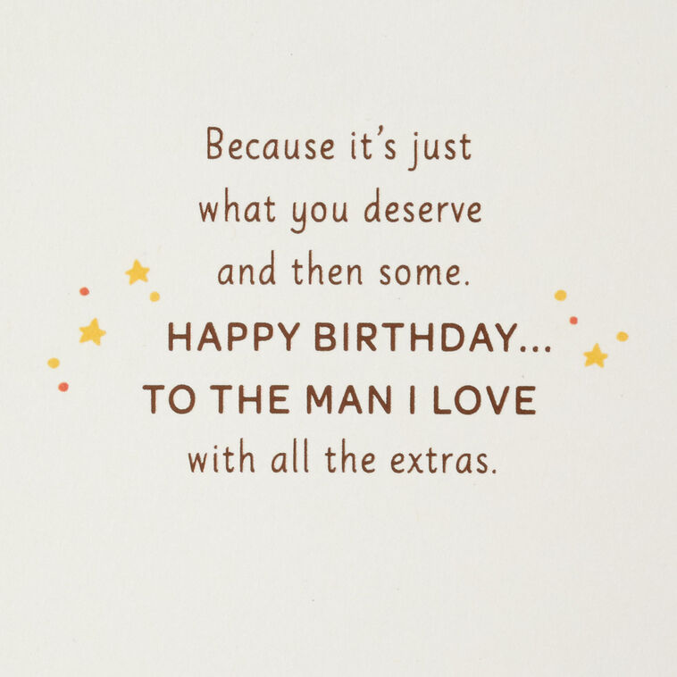 Hallmark A Little Extra For The Man I Love Romantic Birthday Card For Him