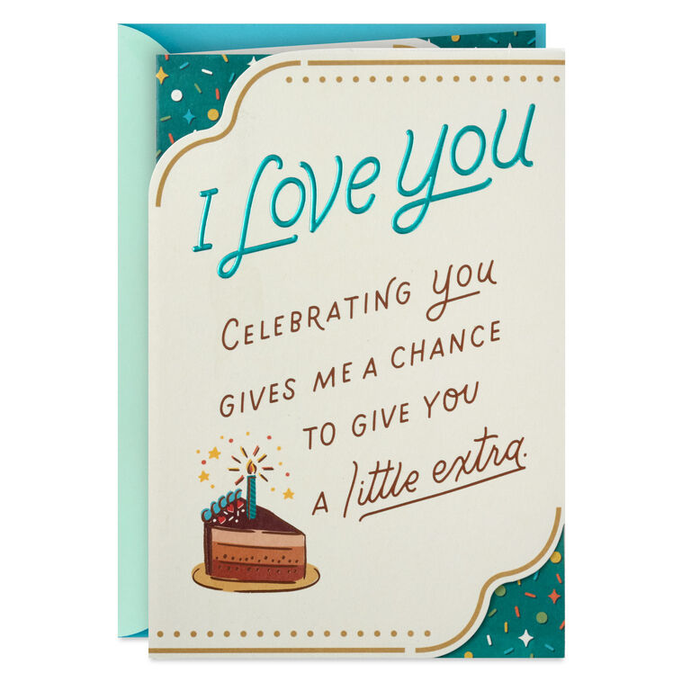 hallmark A Little Extra for the Man I Love Romantic Birthday Card for Him