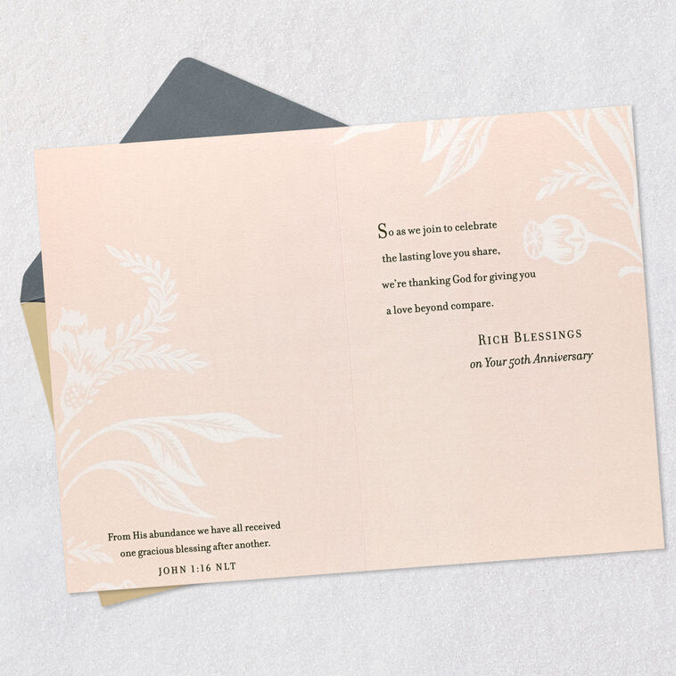 Hallmark A Love Beyond Compare Religious 50th Anniversary Card