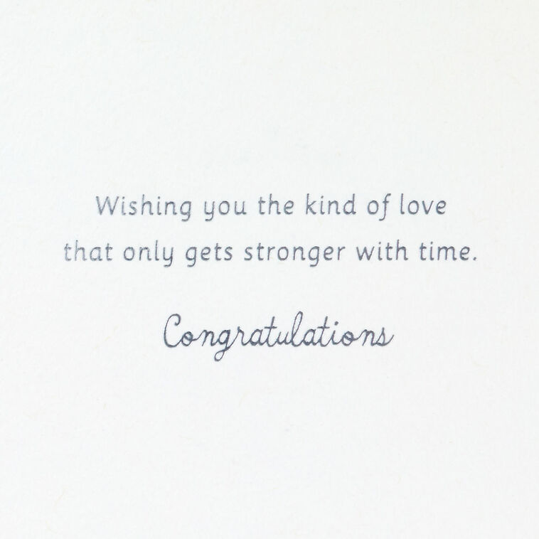 Hallmark A Love That Only Gets Stronger With Time Wedding Card With Metal Ornament
