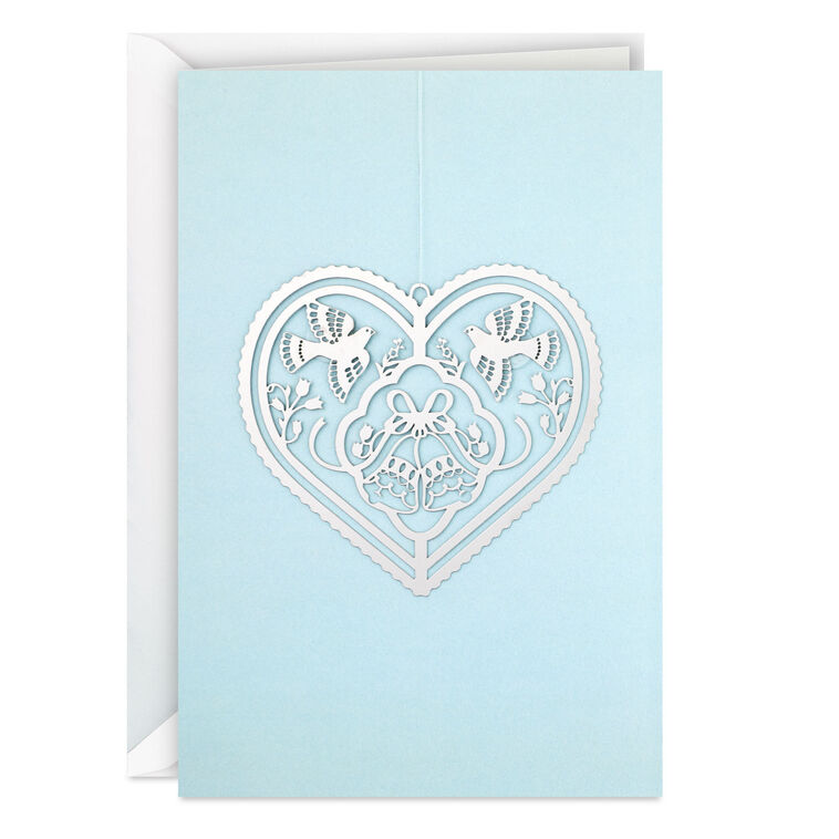 hallmark A Love That Only Gets Stronger With Time Wedding Card With Metal Ornament